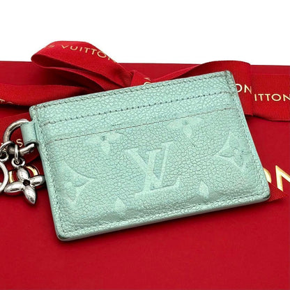 Louis Vuitton Card Case LV Charm Monogram Blue