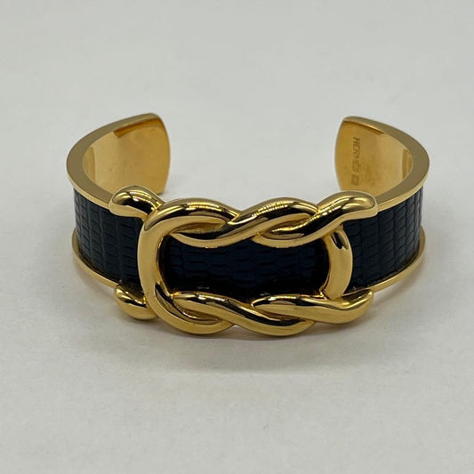 Hermes Bangle Leather Gold