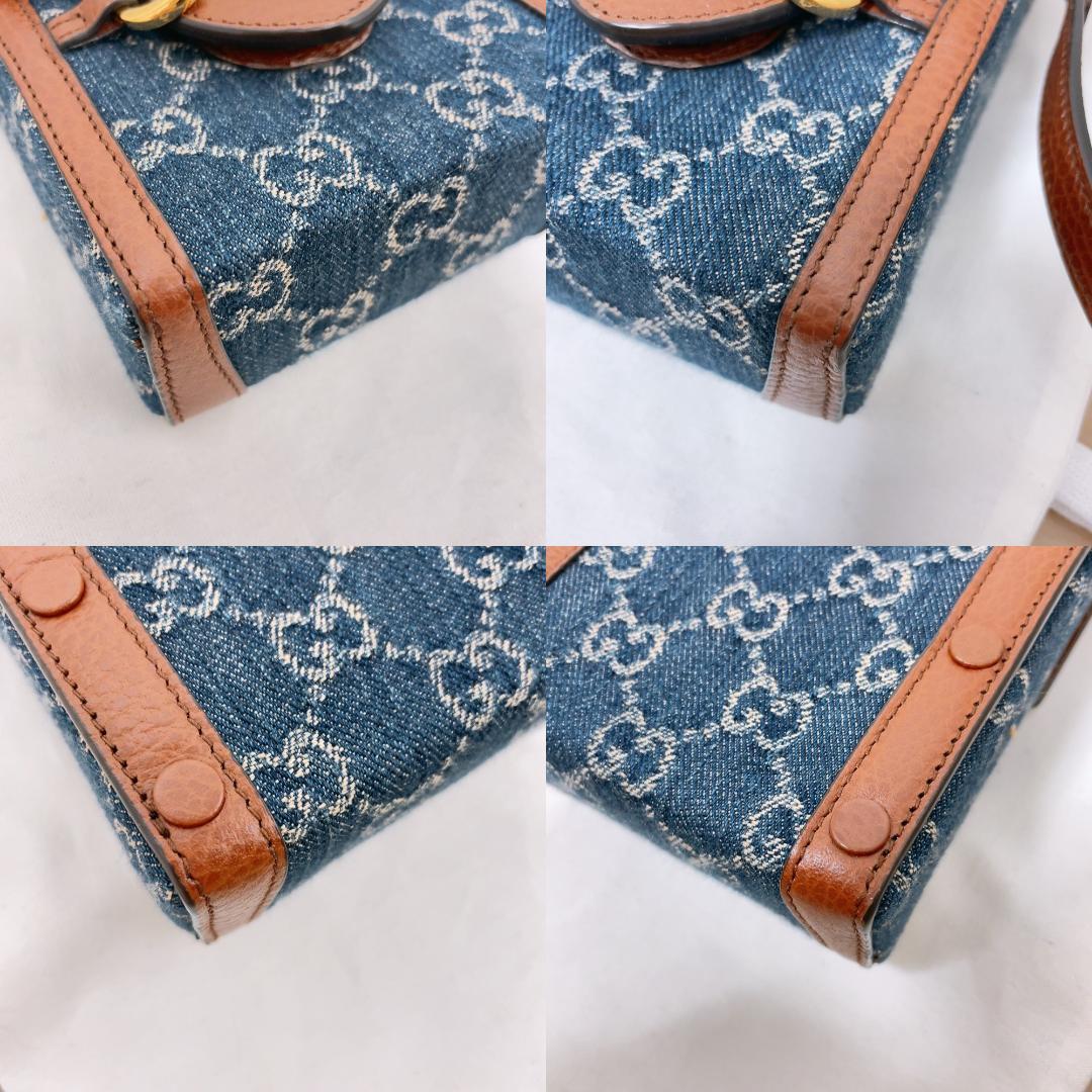 Gucci Horsebit Denim Shoulder Bag GG Mini — view 6
