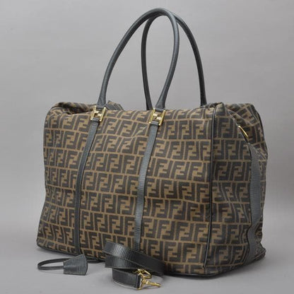 ◇fendi Zucca Boston Bag 2WAY Shoulder With Key Jacquard Brown