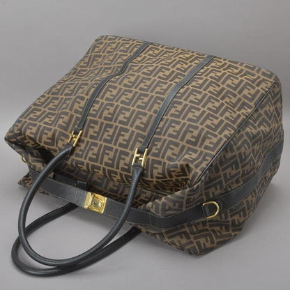 ◇fendi Zucca Boston Bag 2WAY Shoulder With Key Jacquard Brown