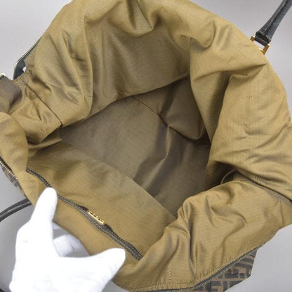 ◇fendi Zucca Boston Bag 2WAY Shoulder With Key Jacquard Brown