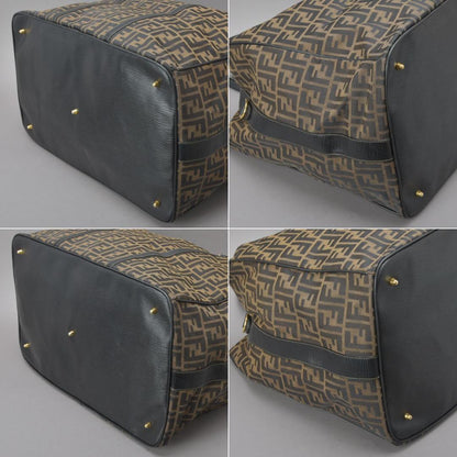 ◇fendi Zucca Boston Bag 2WAY Shoulder With Key Jacquard Brown