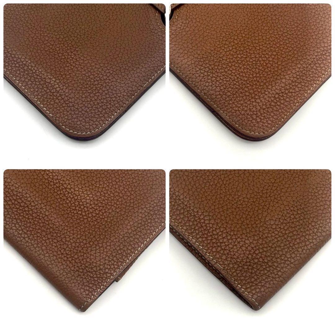 Hermes Dogon GM Togo Wallet Gold Silver Leather — view 6