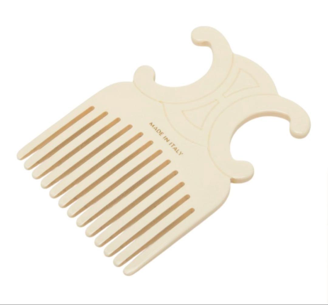 Celine Triomphe Beige Hair Comb — view 3