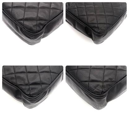 Chanel Quilted Tote Bag Chain Lambskin Black — view 8
