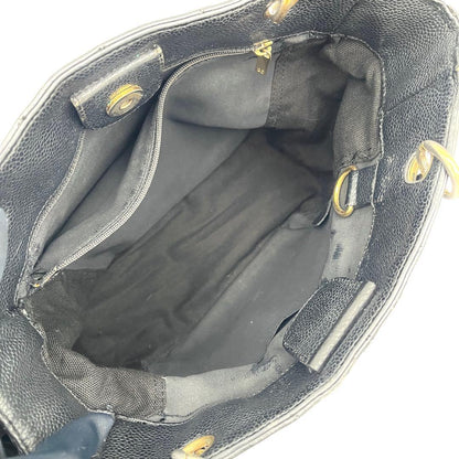 Chanel Quilted Petite Shopping Tote PST Caviar Leather Black — view 3