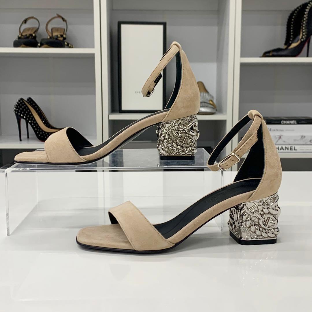 Hermes Gram 60 Chaine D'ancre Metal Sandals — view 2