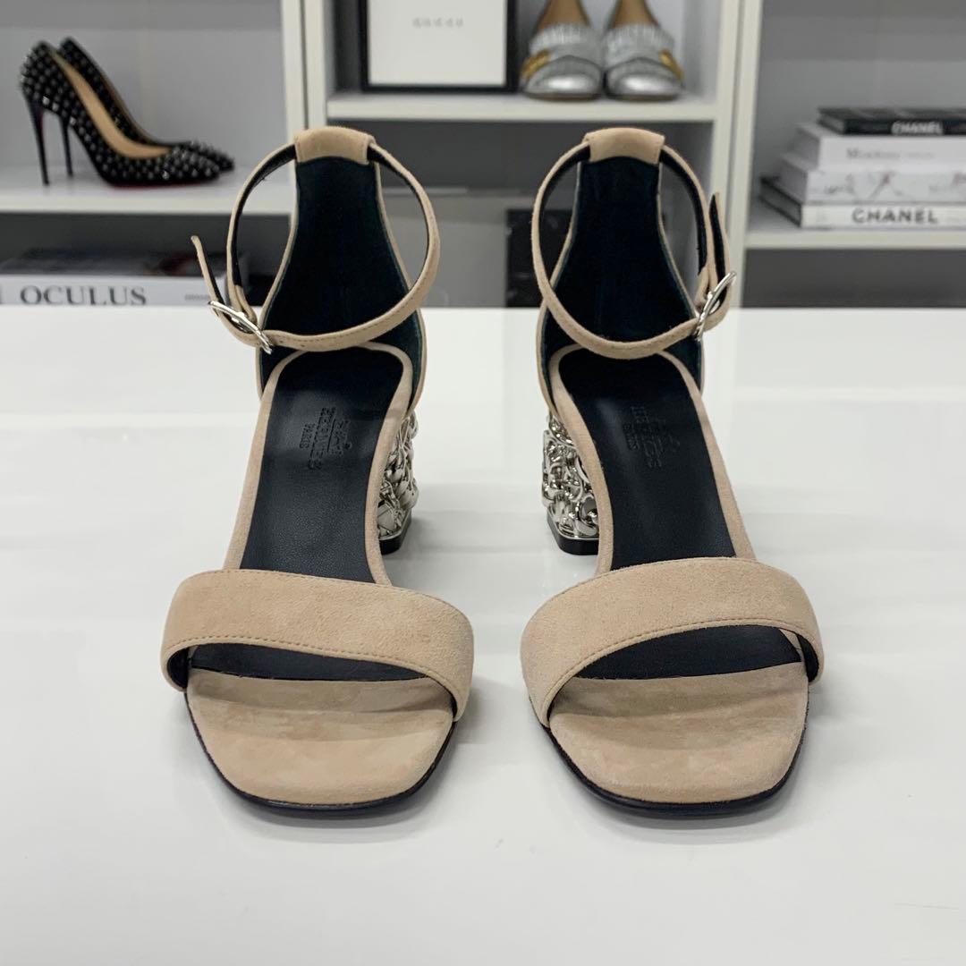 Hermes Gram 60 Chaine D'ancre Metal Sandals — view 4