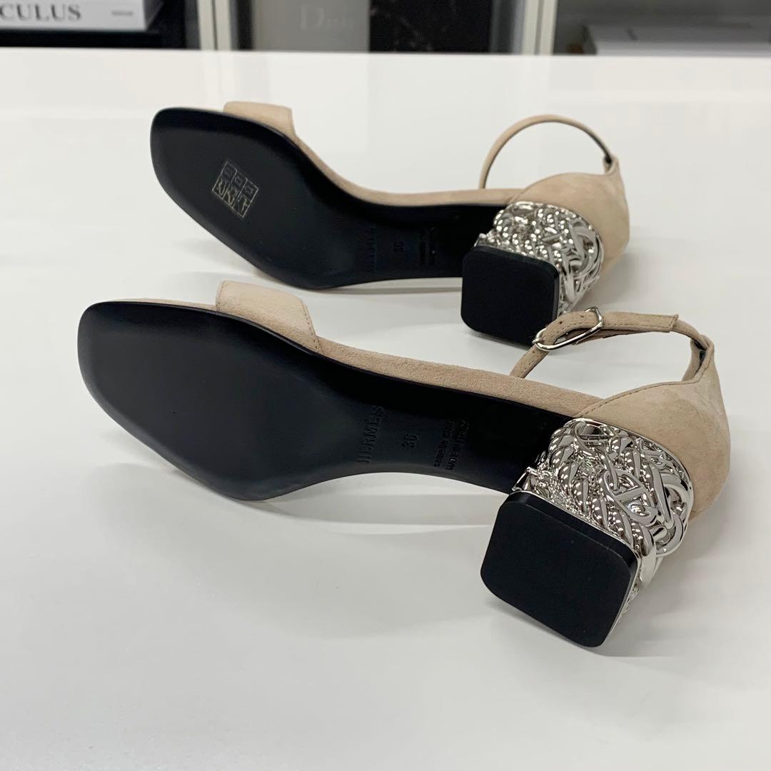 Hermes Gram 60 Chaine D'ancre Metal Sandals — view 7