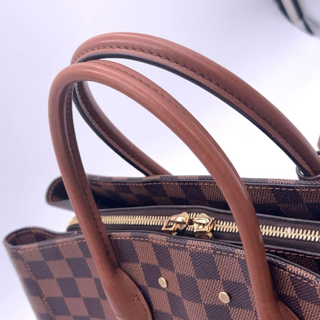 Louis Vuitton Damier Ascot Handbag Brown — view 9