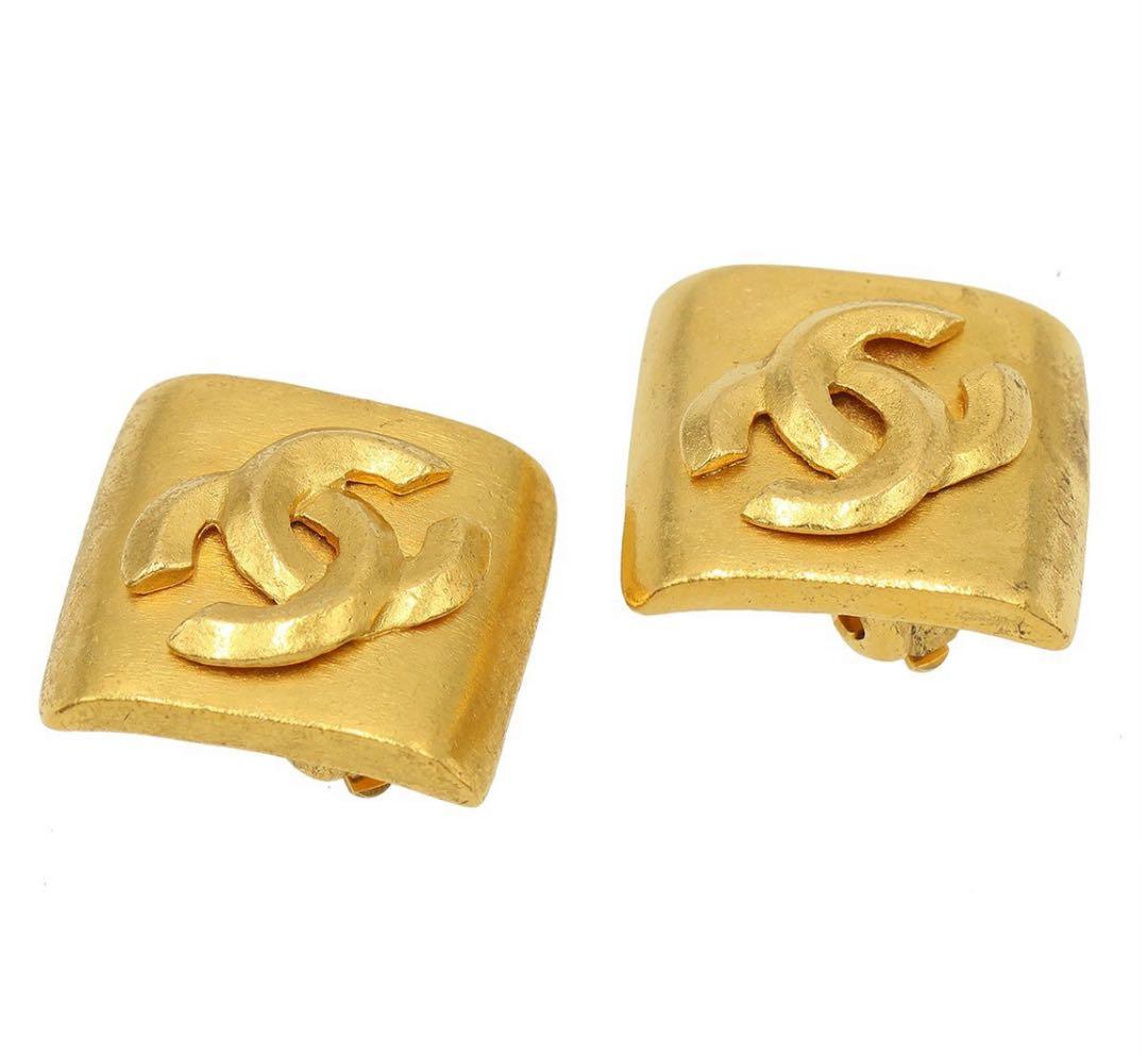 Chanel Coco Mark Rhombic Earrings