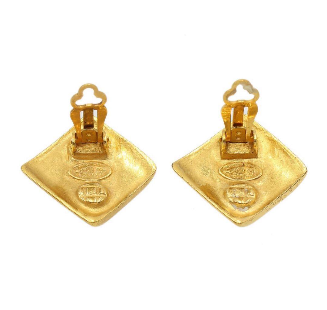 Chanel Coco Mark Rhombic Earrings