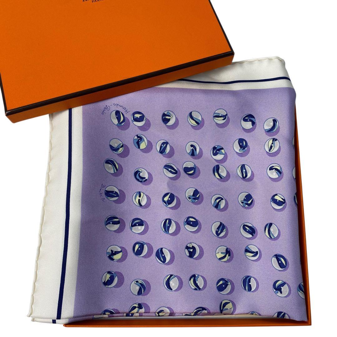 Hermes Gavroche Carre 45 Marble Scarf Bandana Silk