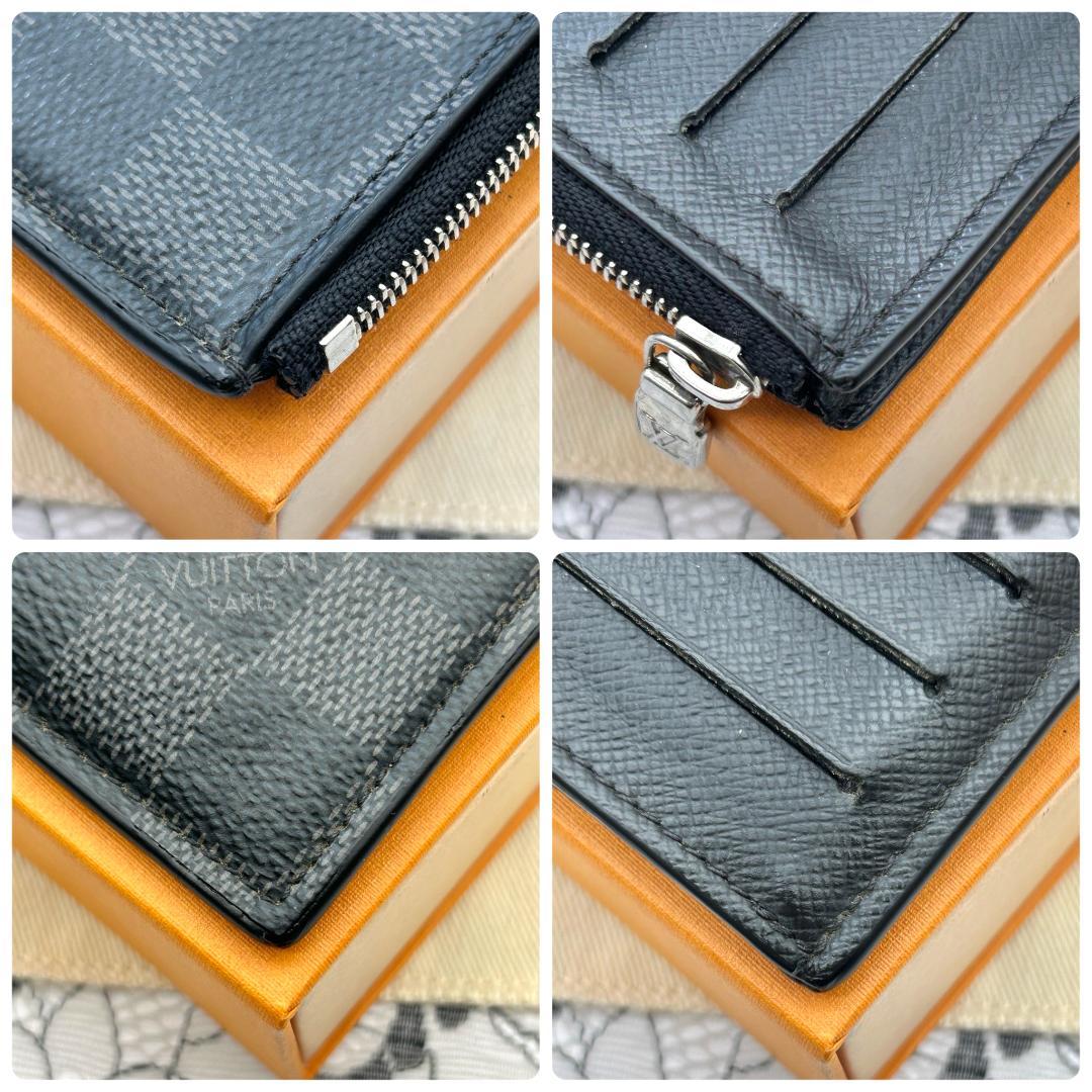 Louis Vuitton Damier Graphite Coin Card Holder Fragment — view 5