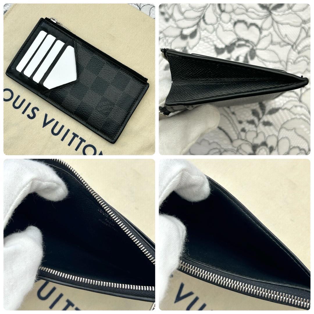 Louis Vuitton Damier Graphite Coin Card Holder Fragment — view 6