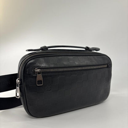 Louis Vuitton Damier Infini Ambler Black Belt Bag — view 3