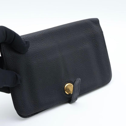 Hermes Dogon GM Taurillon Black Gold Wallet — view 2