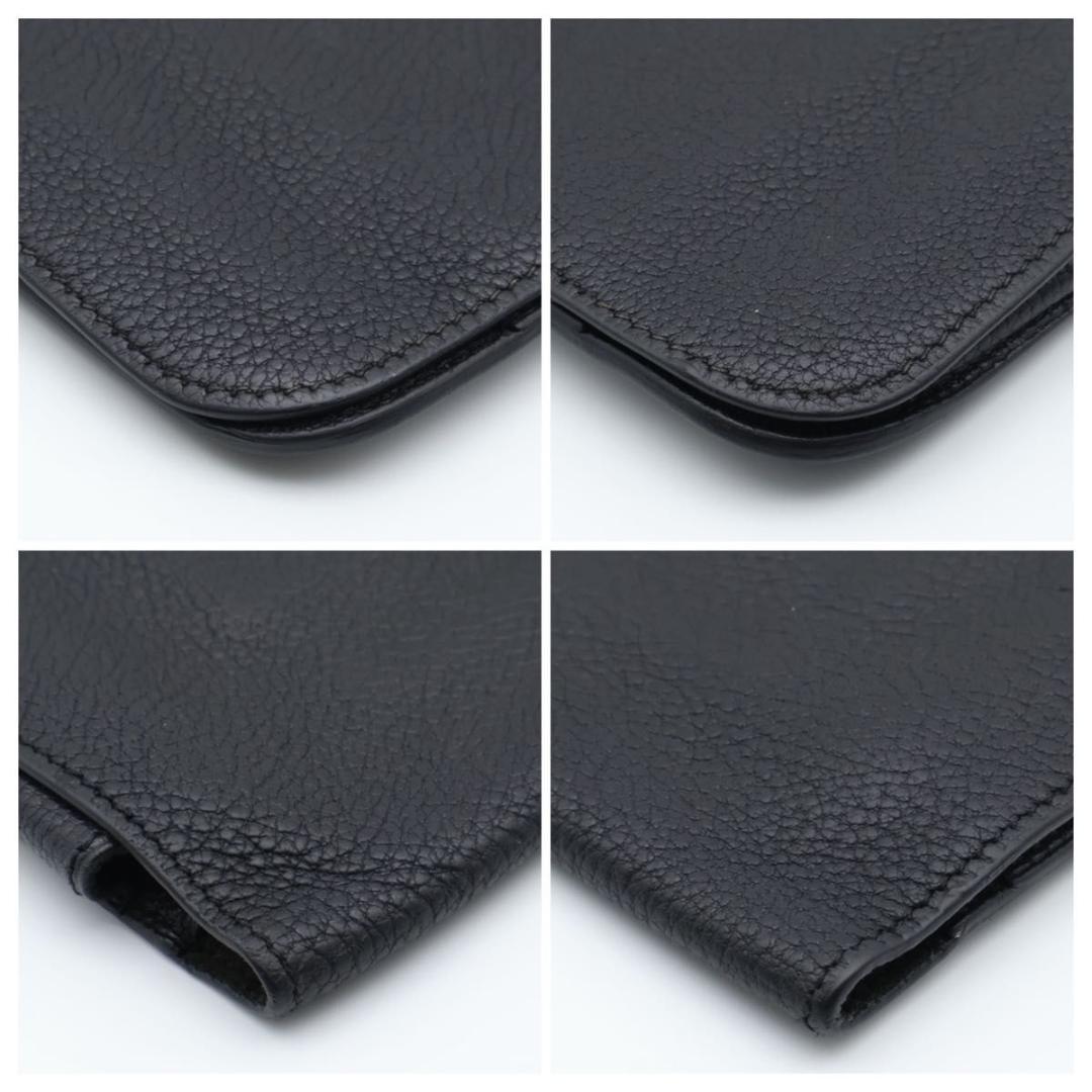 Hermes Dogon GM Taurillon Black Gold Wallet — view 8