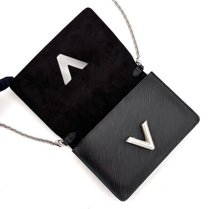 Louis Vuitton Epi Portefeuille Twist Chain Wallet Black Shoulder Bag — view 3