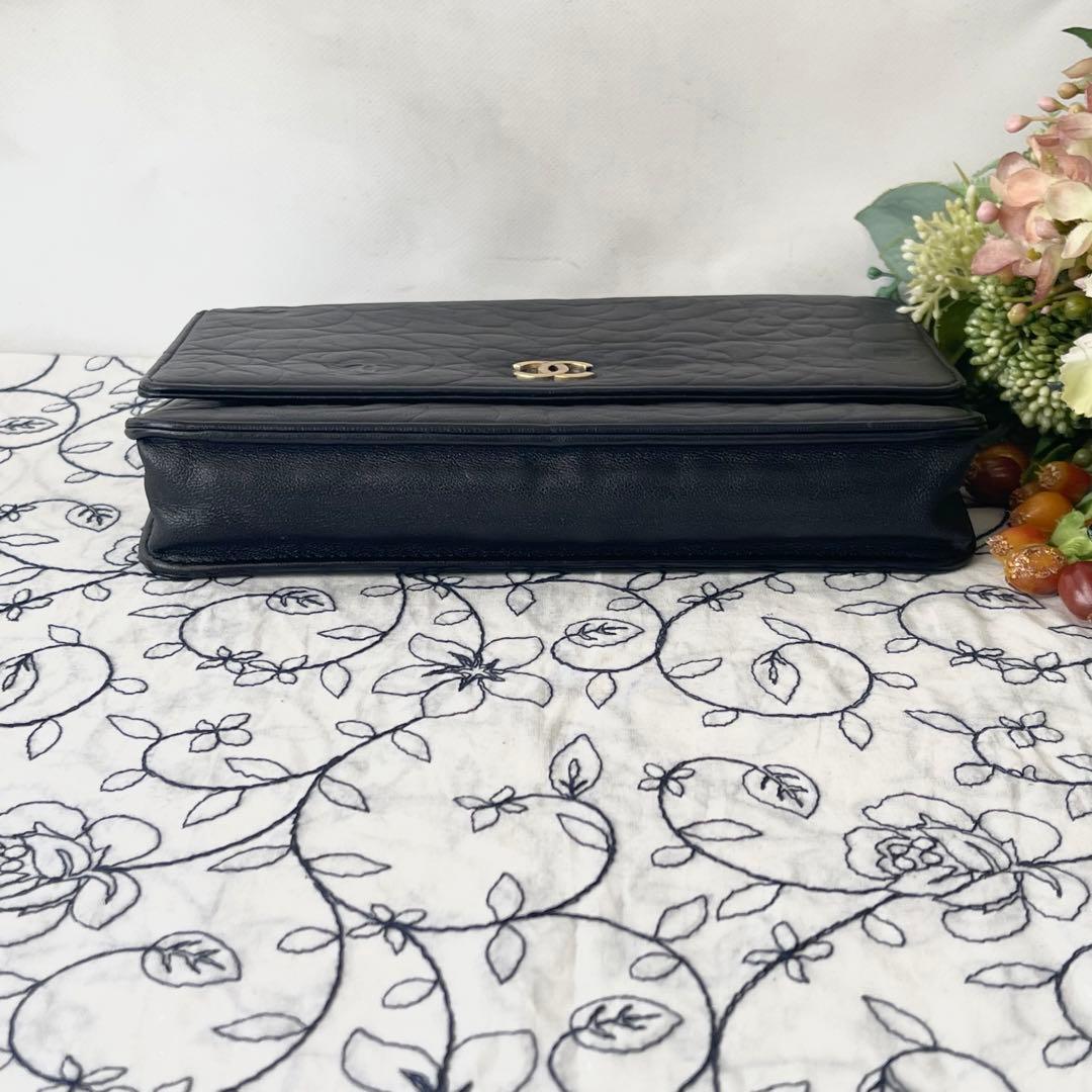 Chanel Chain Wallet Camellia Black — view 7