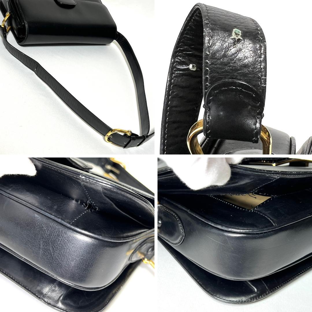 Celine Vintage Carriage Hardware Leather Shoulder Bag Hb02235