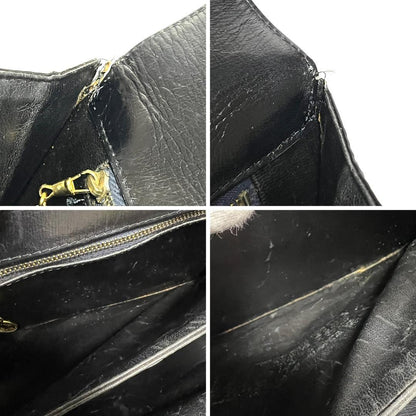 Celine Vintage Carriage Hardware Leather Shoulder Bag Hb02235