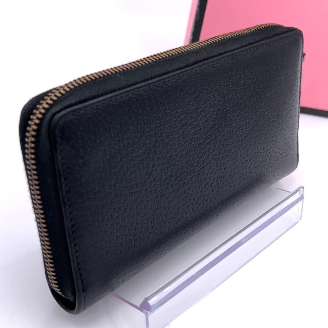 Gucci Garden Wallet Cherry Black Leather Zip Around — view 2