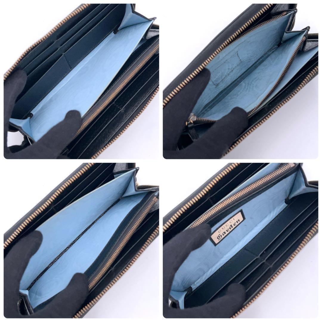 Gucci Garden Wallet Cherry Black Leather Zip Around — view 4