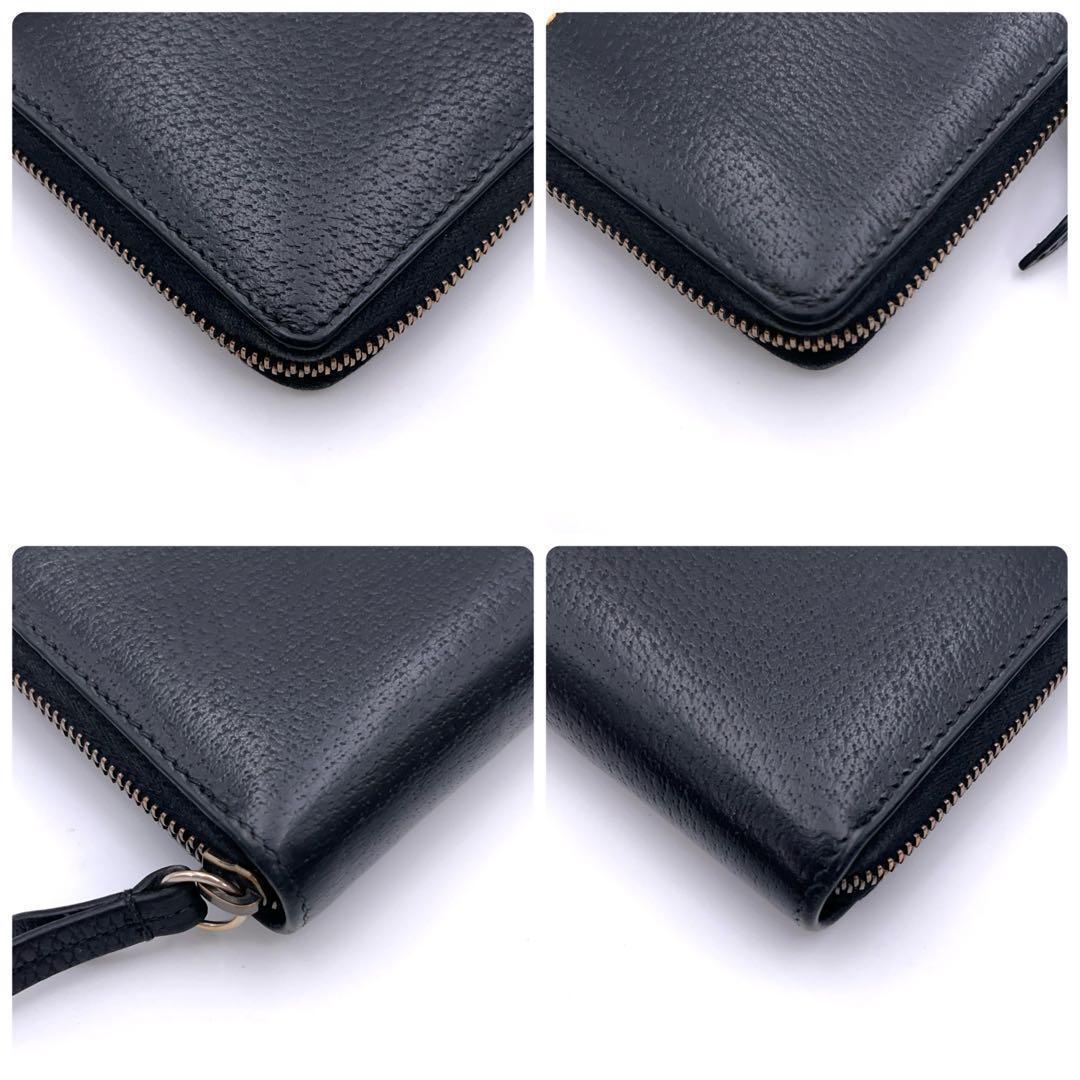 Gucci Garden Wallet Cherry Black Leather Zip Around — view 6