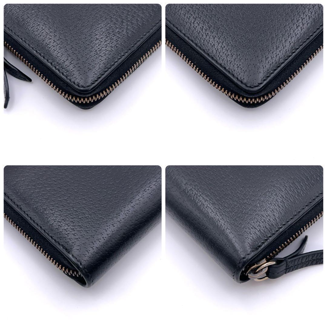 Gucci Garden Wallet Cherry Black Leather Zip Around — view 7