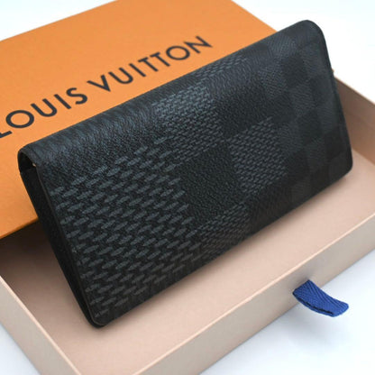 Louis Vuitton Damier Graphite Portefeuille Brazza Limited Black Wallet — view 2