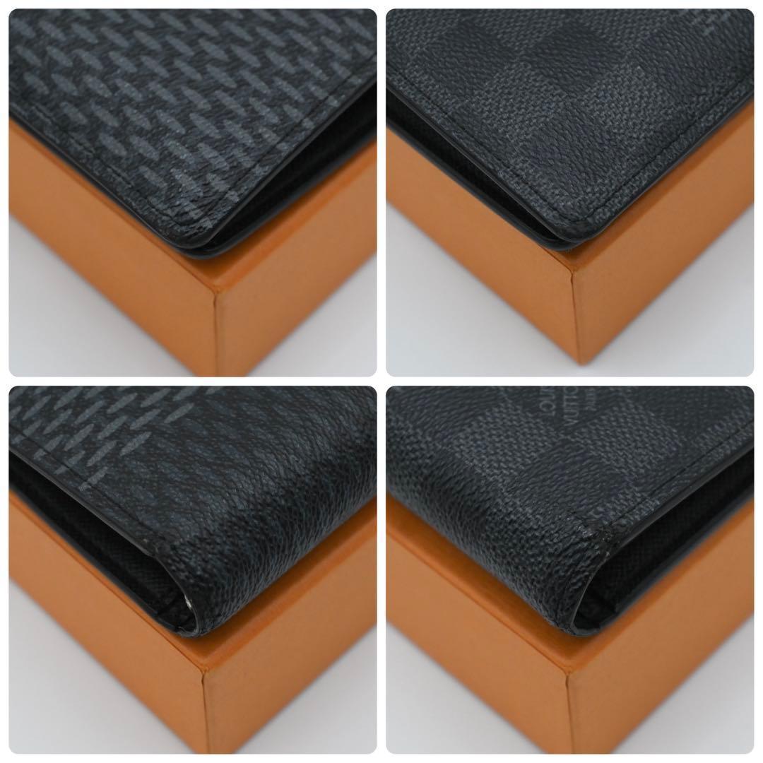 Louis Vuitton Damier Graphite Portefeuille Brazza Limited Black Wallet — view 7