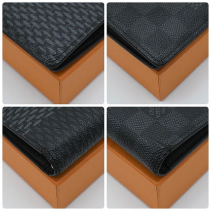 Louis Vuitton Damier Graphite Portefeuille Brazza Limited Black Wallet — view 7