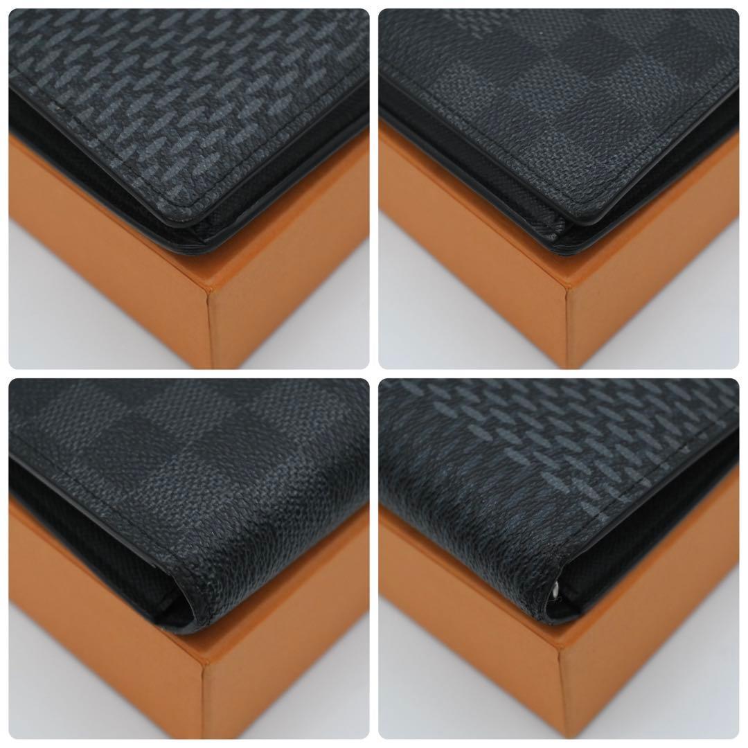 Louis Vuitton Damier Graphite Portefeuille Brazza Limited Black Wallet — view 8