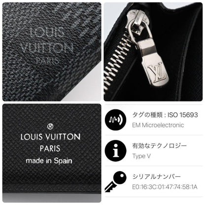 Louis Vuitton Damier Graphite Portefeuille Brazza Limited Black Wallet — view 9