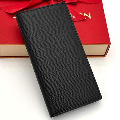 Louis Vuitton Epi Portefeuille Brazza Black Wallet