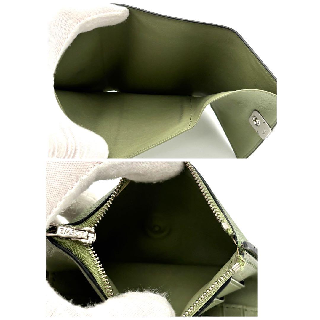 Loewe Wallet Trifold Anagram Green — view 5