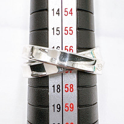 Tiffany & Co 1837 Interlocking Ring In Silver Size 165