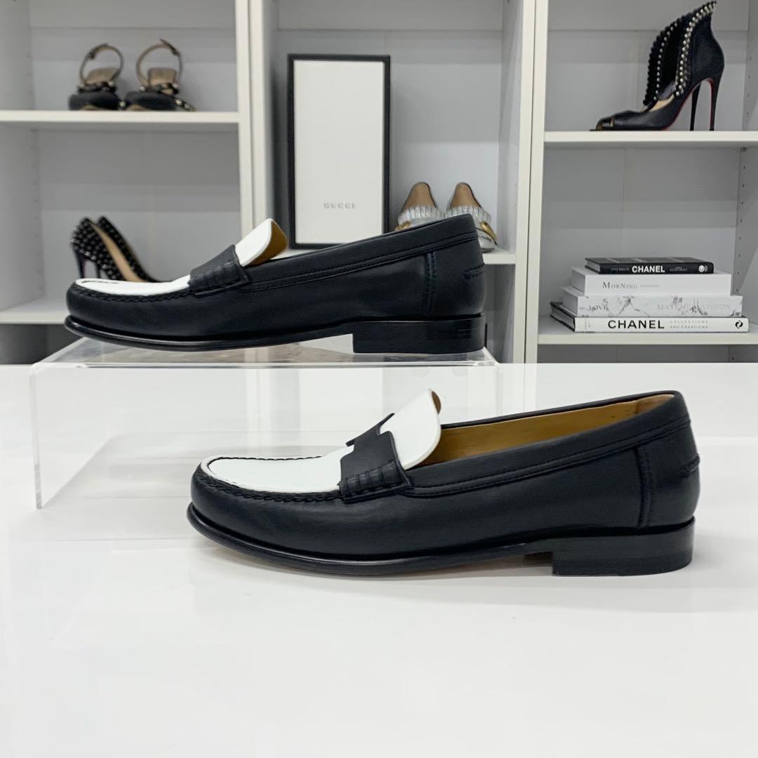 Hermes Kennedy Leather Loafers Bicolor — view 3