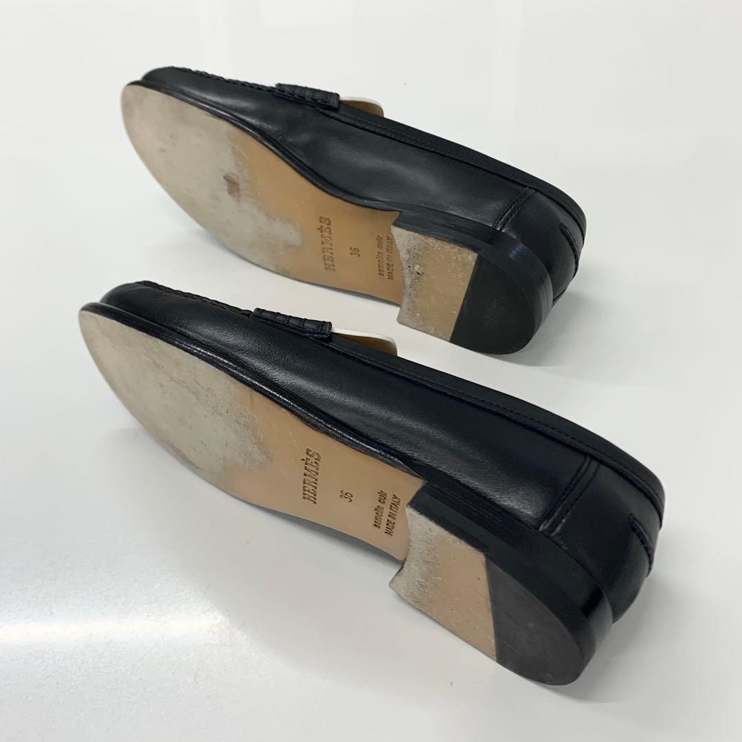 Hermes Kennedy Leather Loafers Bicolor — view 6