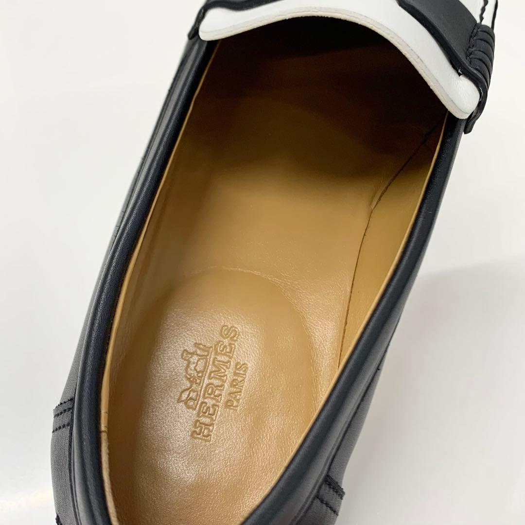 Hermes Kennedy Leather Loafers Bicolor — view 7