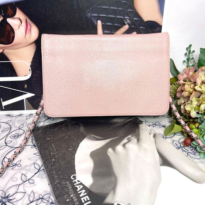 Chanel Chain Wallet Jumbo CC Logo — view 3