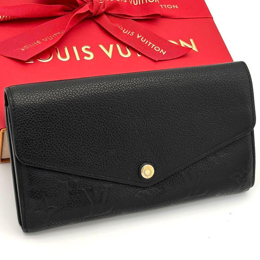Louis Vuitton Portefeuille Sarah Monogram Empreinte Black Wallet