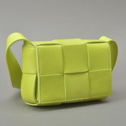 Bottega Veneta Caddy Cassette Shoulder Bag Lime Green Leather — view 2