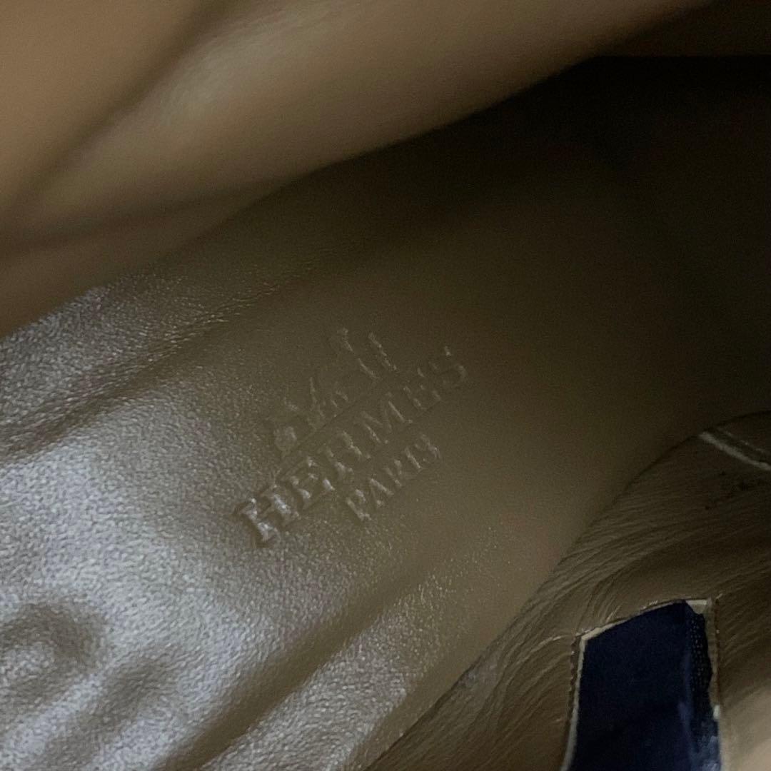 Hermes Jews Kelly Hardware Suede Short Boots Navy