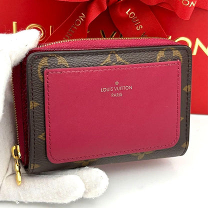 Louis Vuitton Portefeuille Lou Fuchsia Monogram Red Wallet