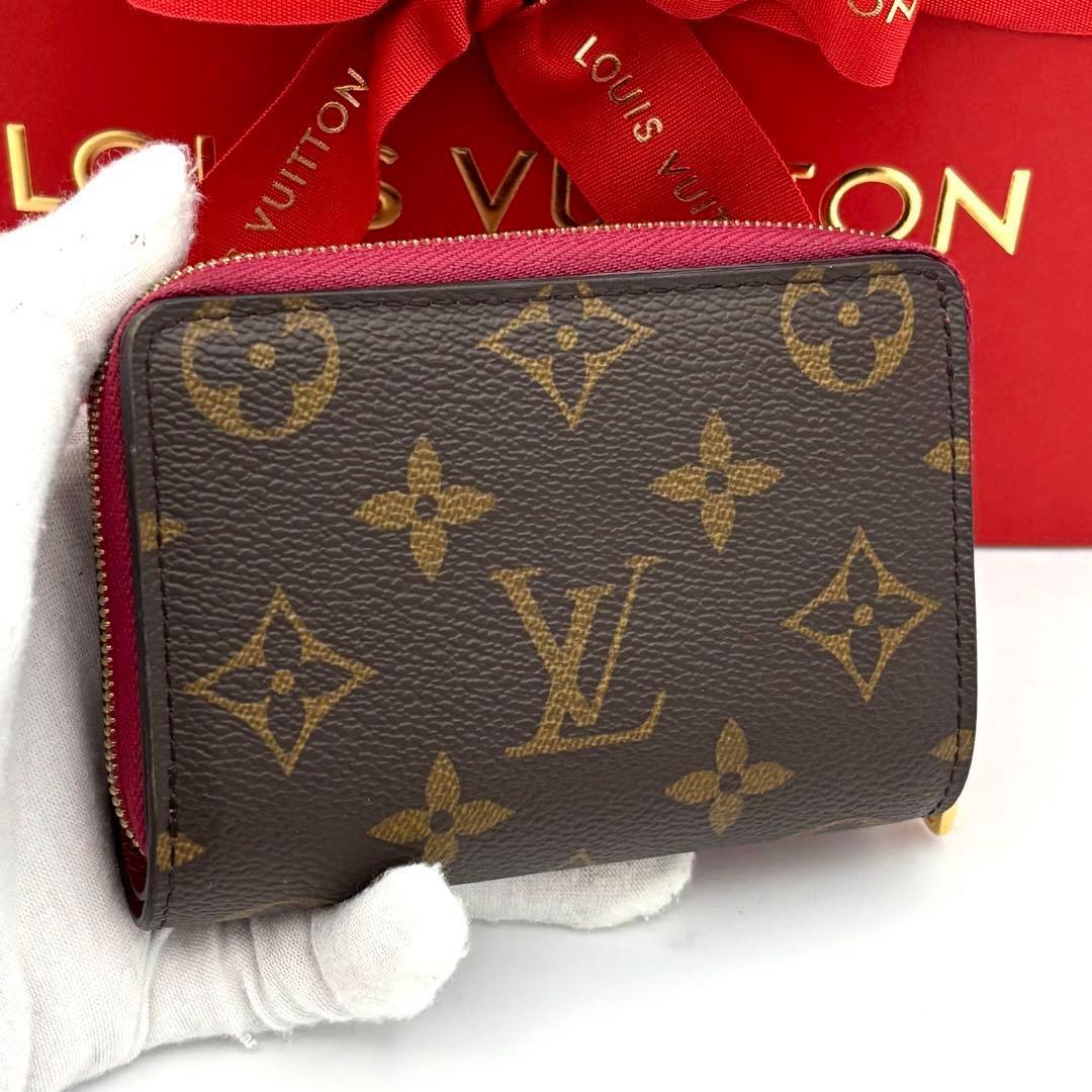 Louis Vuitton Portefeuille Lou Fuchsia Monogram Red Wallet — view 2