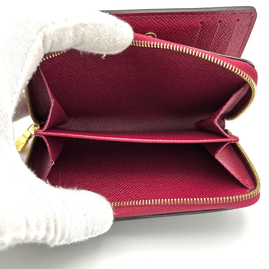 Louis Vuitton Portefeuille Lou Fuchsia Monogram Red Wallet — view 4