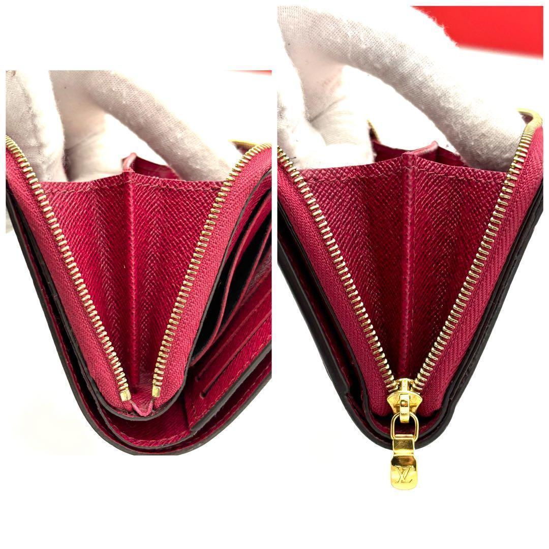 Louis Vuitton Portefeuille Lou Fuchsia Monogram Red Wallet — view 8